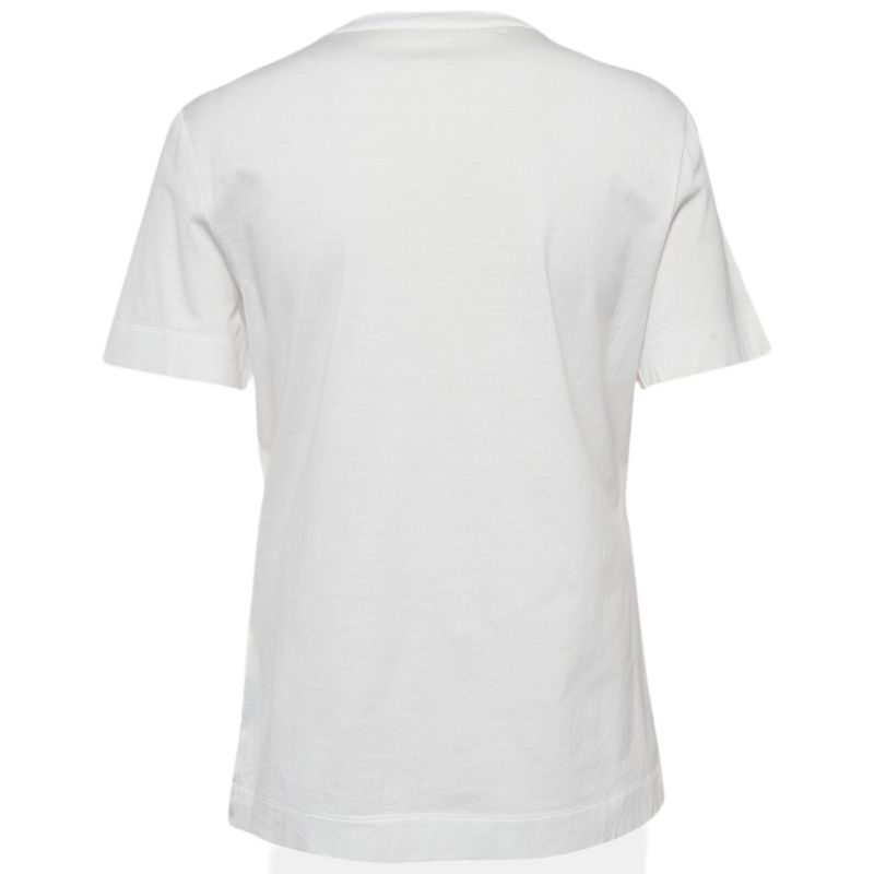 Women's White Logo Print Cotton T-Shirt