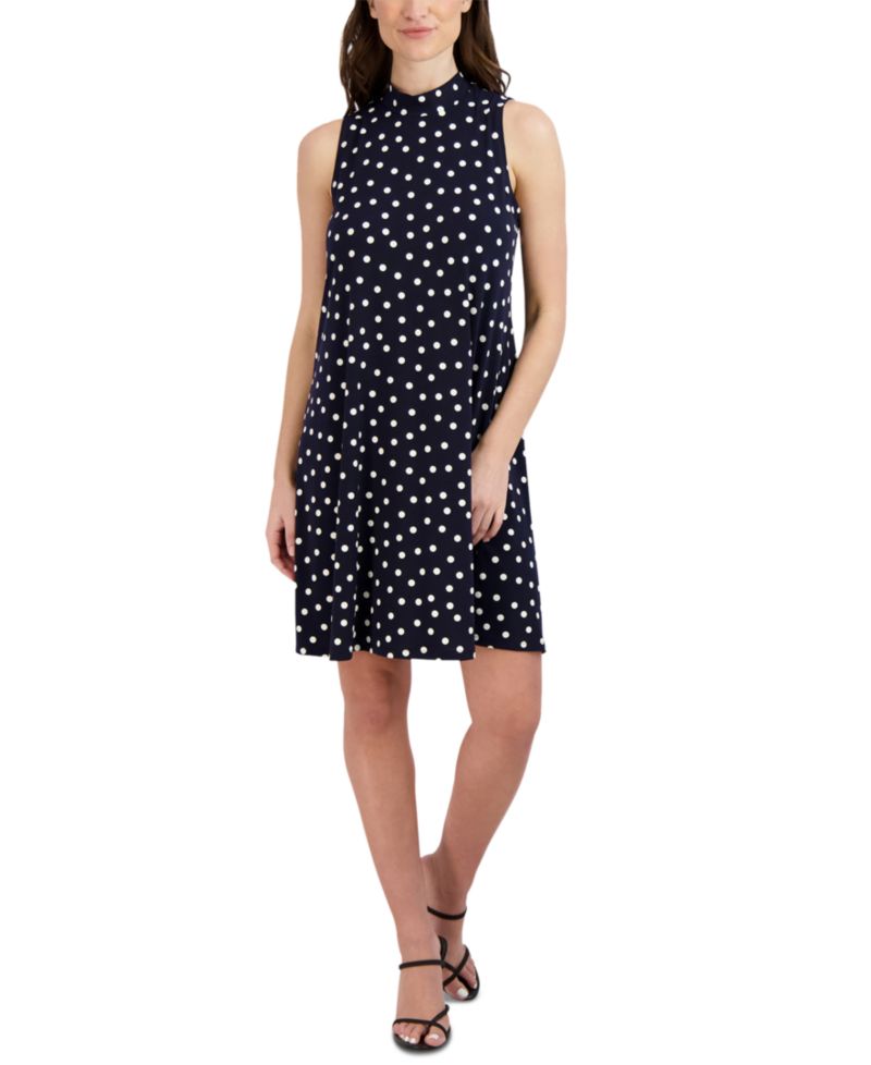 Petite Bow-Back Trapeze Dress