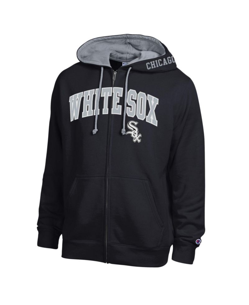 Men's Black Chicago White Sox Fleece Full-Zip Hoodie