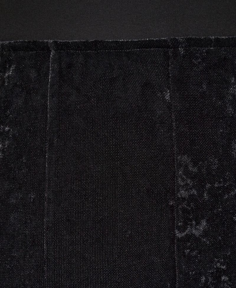 Women's Stretch High-Waisted Velvet Midi Skirt