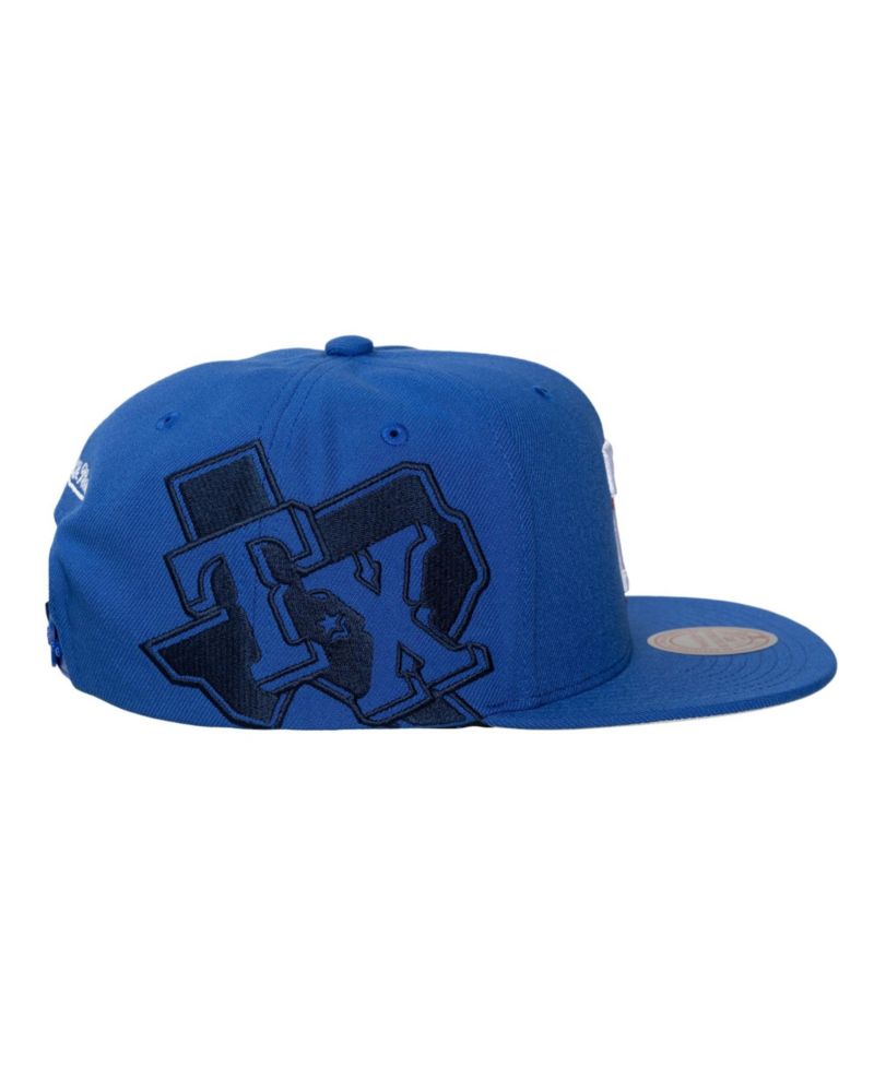 Men's and Women's Royal Texas Rangers Side Logo Snapback Hat