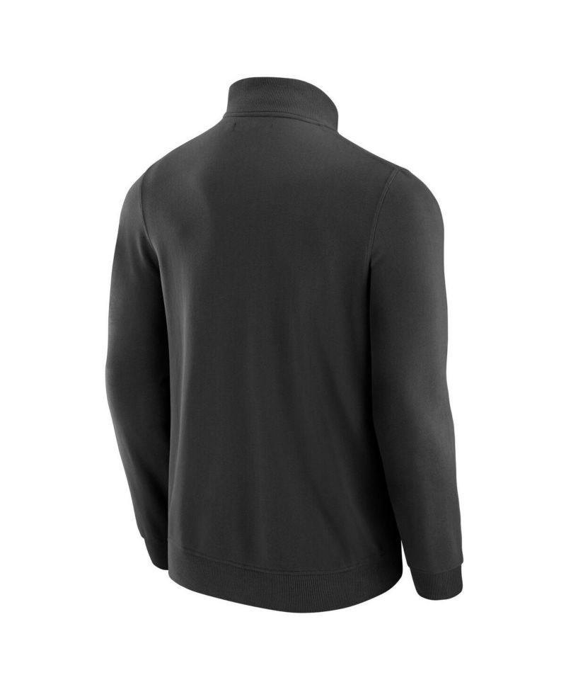 Men's Black Minnesota Vikings QB1 Full-Zip Sweatshirt