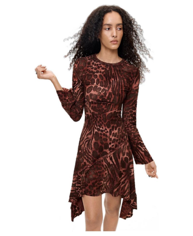 Women's Flocked short dress