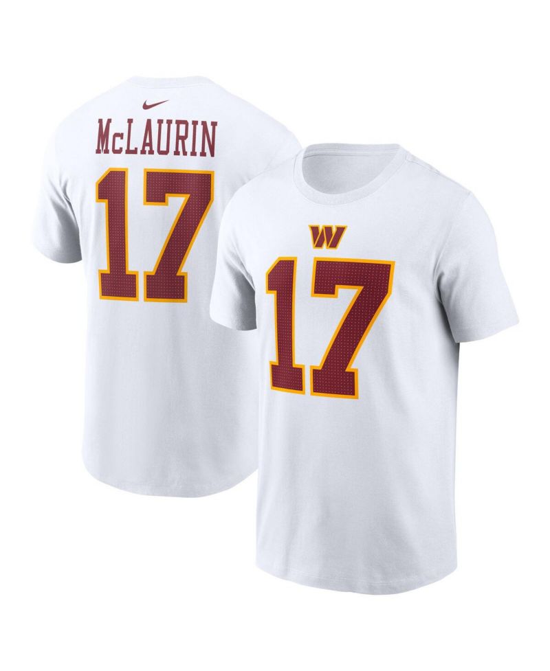 Men's Terry McLaurin White Washington Commanders Super Bowl Era Name & Number T-Shirt