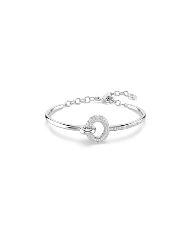 Rhodium-Plated Dextera Bangle Bracelet