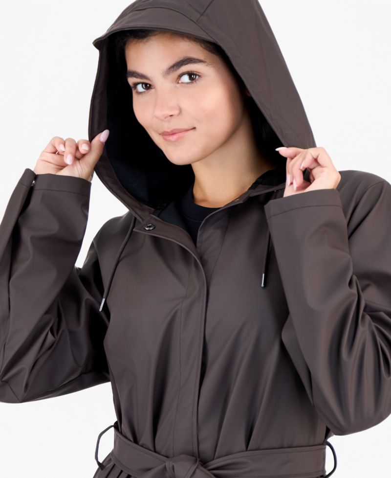 Women's Waterproof A-Line Belted Raincoat