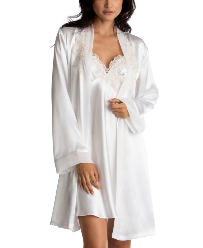 Sonya Embellished Satin Bridal Wrap Robe