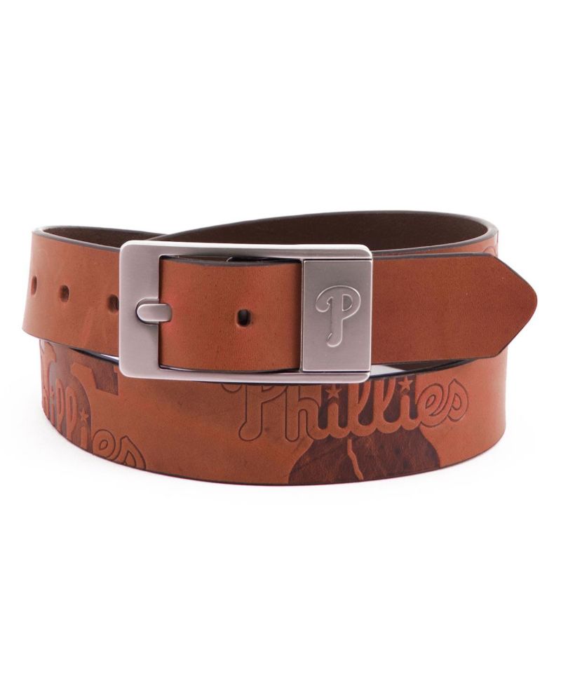 Men's Philadelphia Phillies Brandish Leather Belt