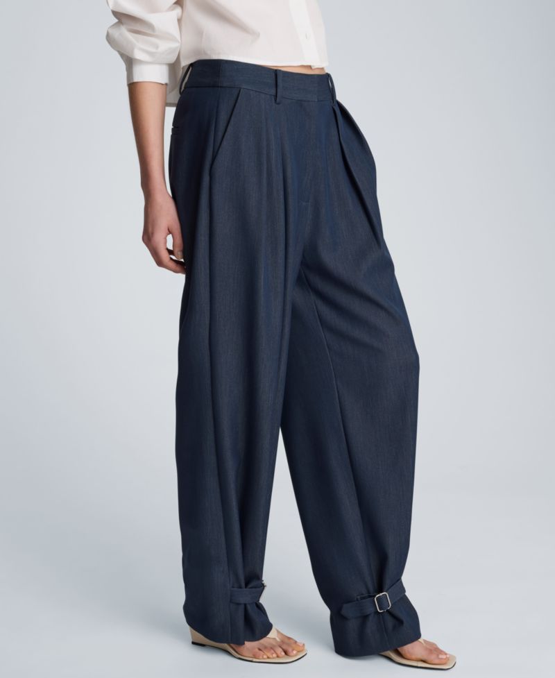 Women's High-Rise Belted Cuff Pants