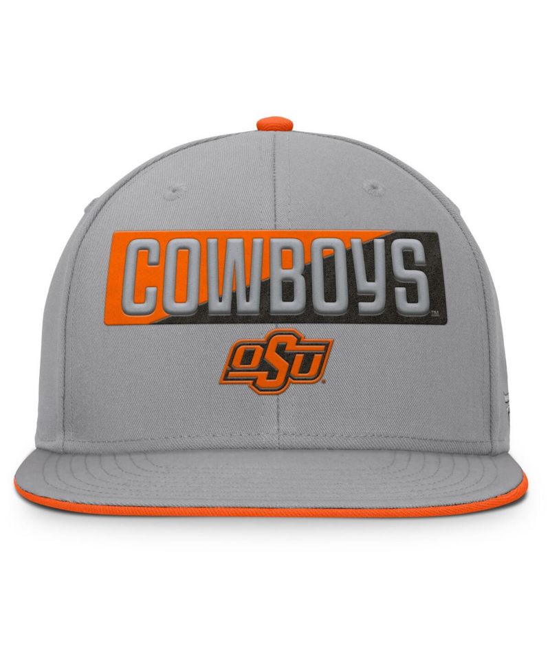 Men's Gray Oklahoma State Cowboys Duo Snapback Hat