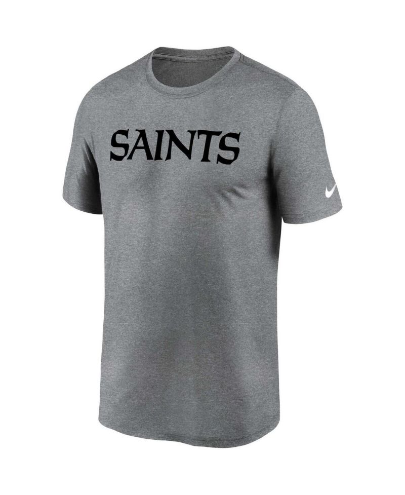 Men's Heather Gray New Orleans Saints Legend Wordmark T-Shirt