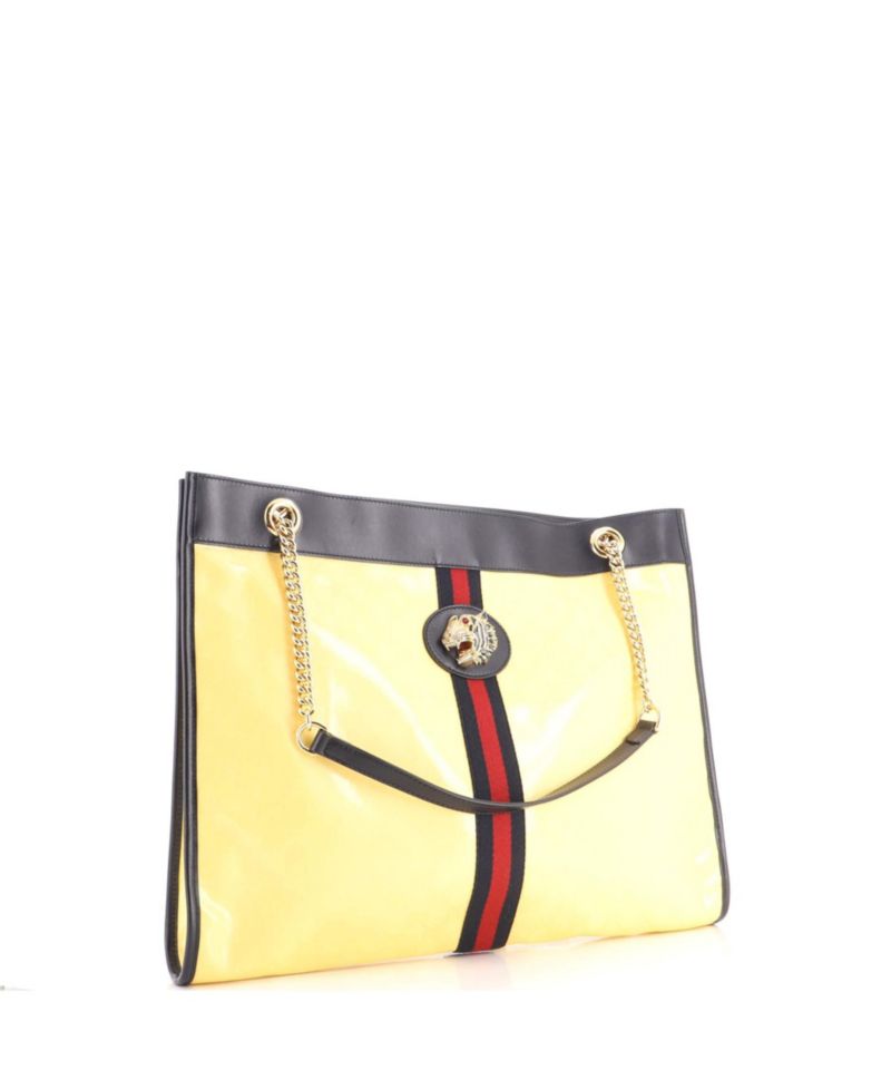 Rajah Large GG Coated Canvas Chain Tote