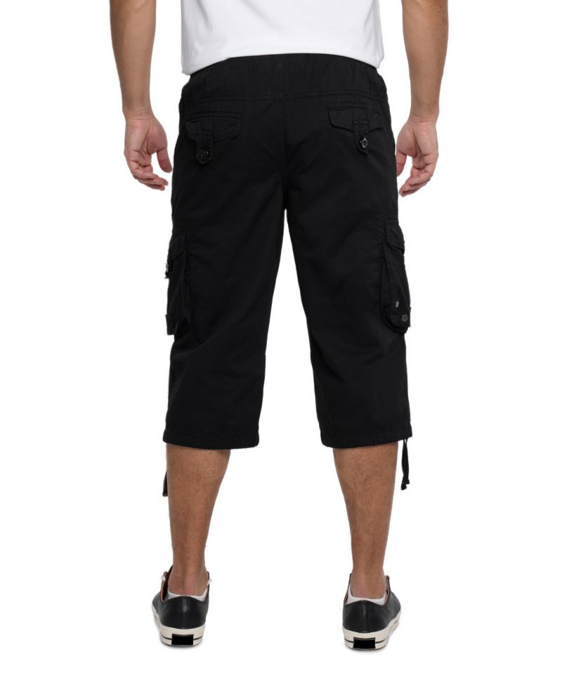 Men's X RAY 18" Elastic Waist Capri Long Cargo Shorts