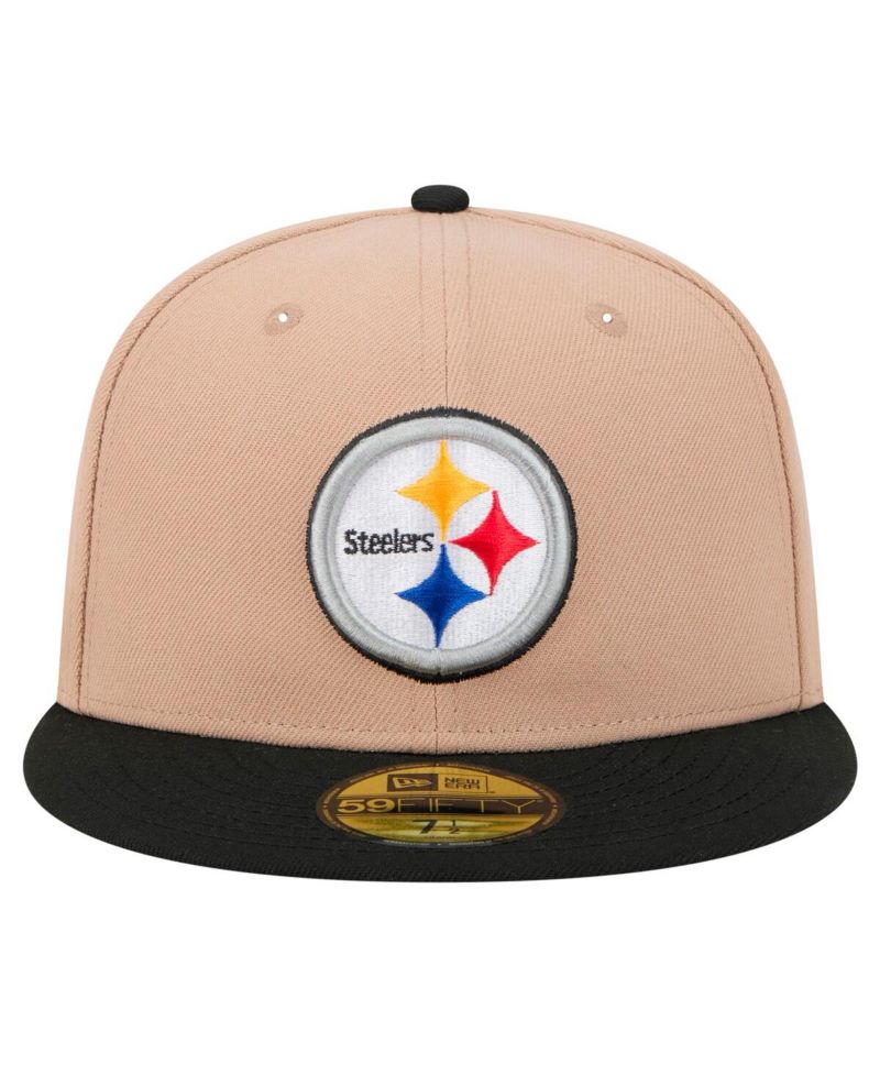 Men's Tan Pittsburgh Steelers Logo Main 59FIFTY Fitted Hat