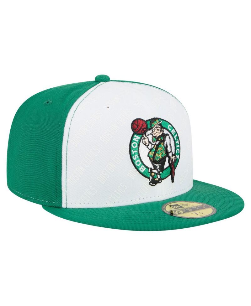 Men's White/Kelly Green Boston Celtics Repeat 59Fifty Fitted Hat