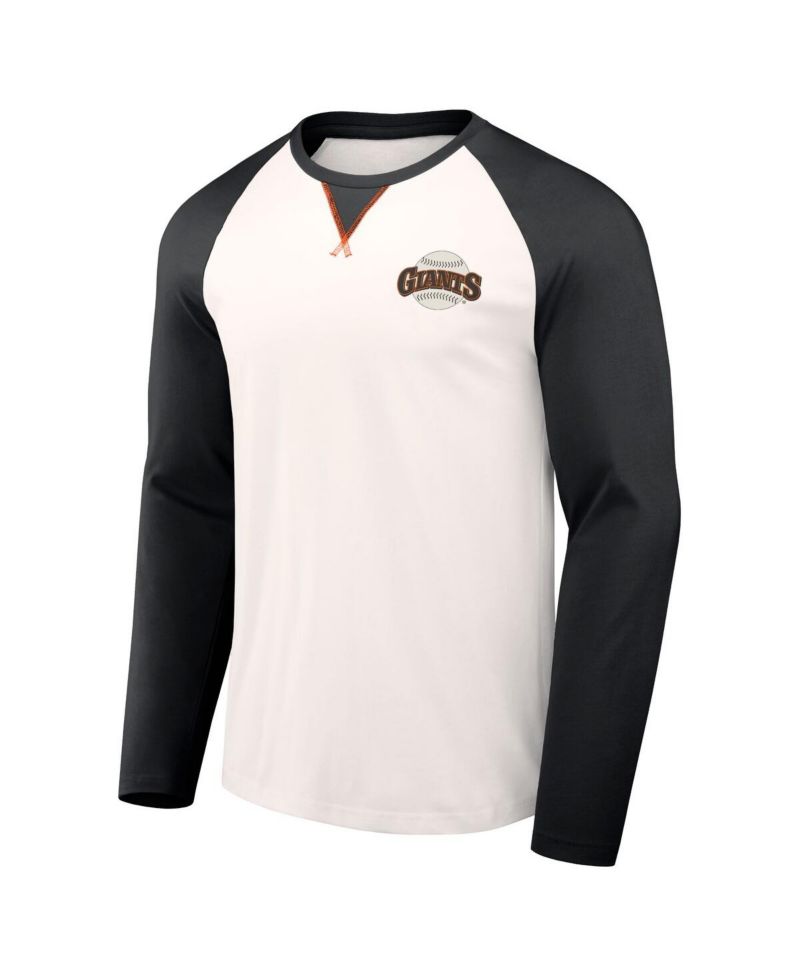 Men's Darius Rucker Collection by White, Black San Francisco Giants Team Color Raglan T-shirt