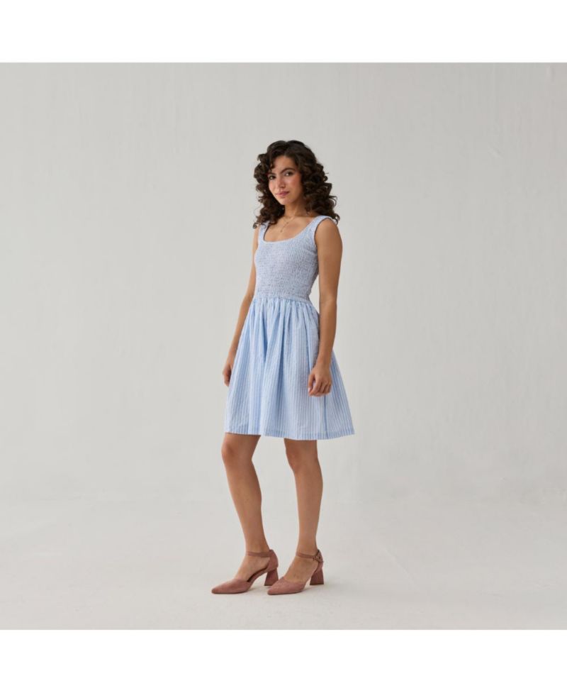 Women's Smocked Tencel Short Dress