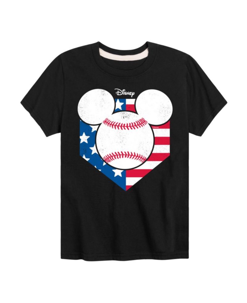 Big Boys Disney Mickey Baseball Graphic T-Shirt