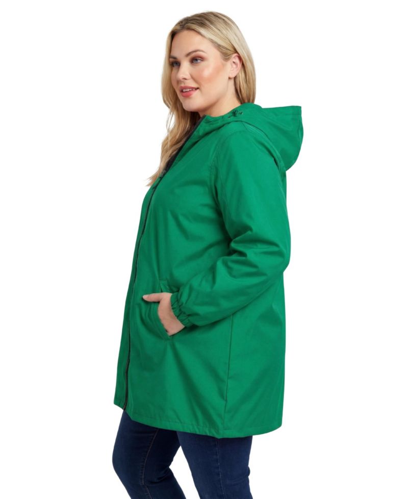 Plus Size Hooded Slicker Raincoat