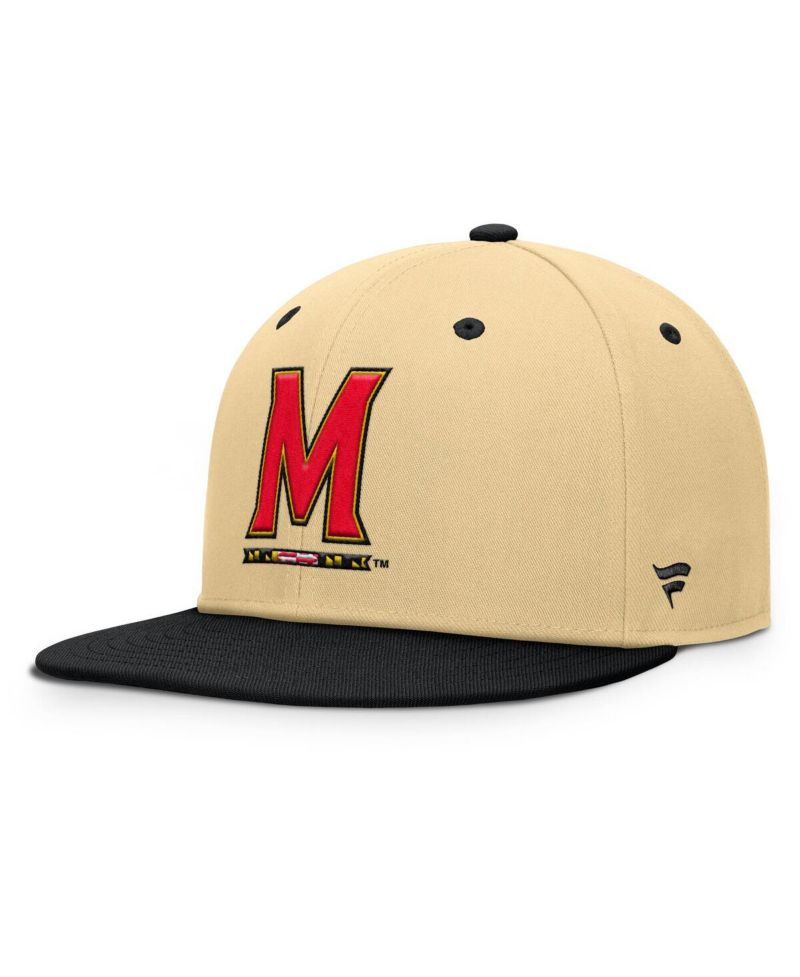 Men's Gold/Black Maryland Terrapins Balance Fitted Hat