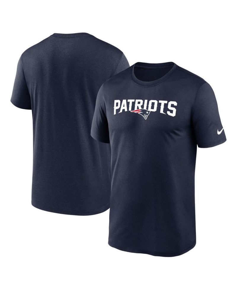 Men's Navy New England Patriots Primetime Legend Wordmark Performance T-Shirt