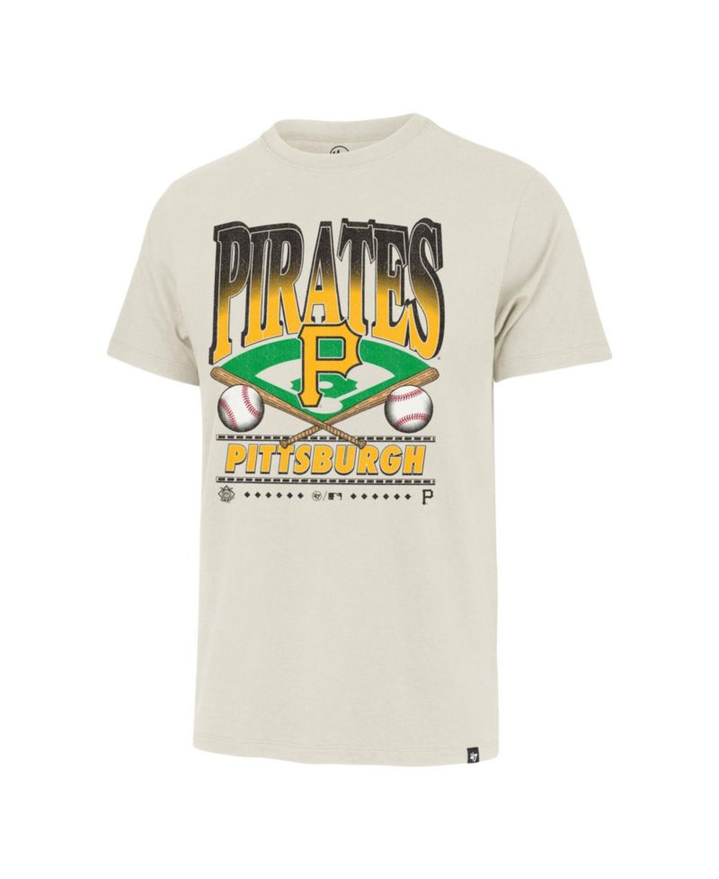 Men's '47 Tan Pittsburgh Pirates Straight Shot Two Franklin T-Shirt