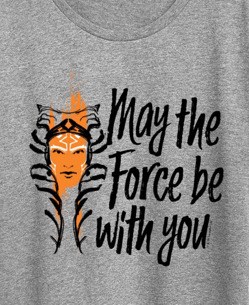 Plus Size Star Wars: Ahsoka May The Force Be with You Short-Sleeve Graphic T-Shirt
