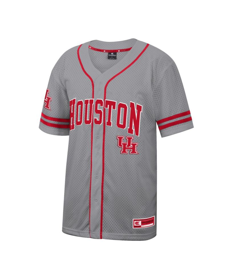 Men's Gray Houston Cougars Free Spirited Baseball Jersey