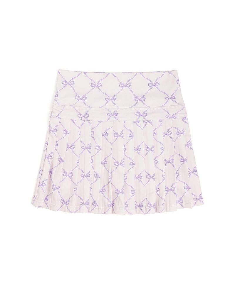 Big Girls Lavender Bow Trellis Athletic Skort