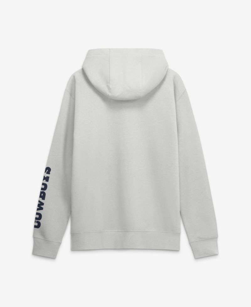Men's Gray Dallas Cowboys Cool Down Club Full-Zip Hoodie