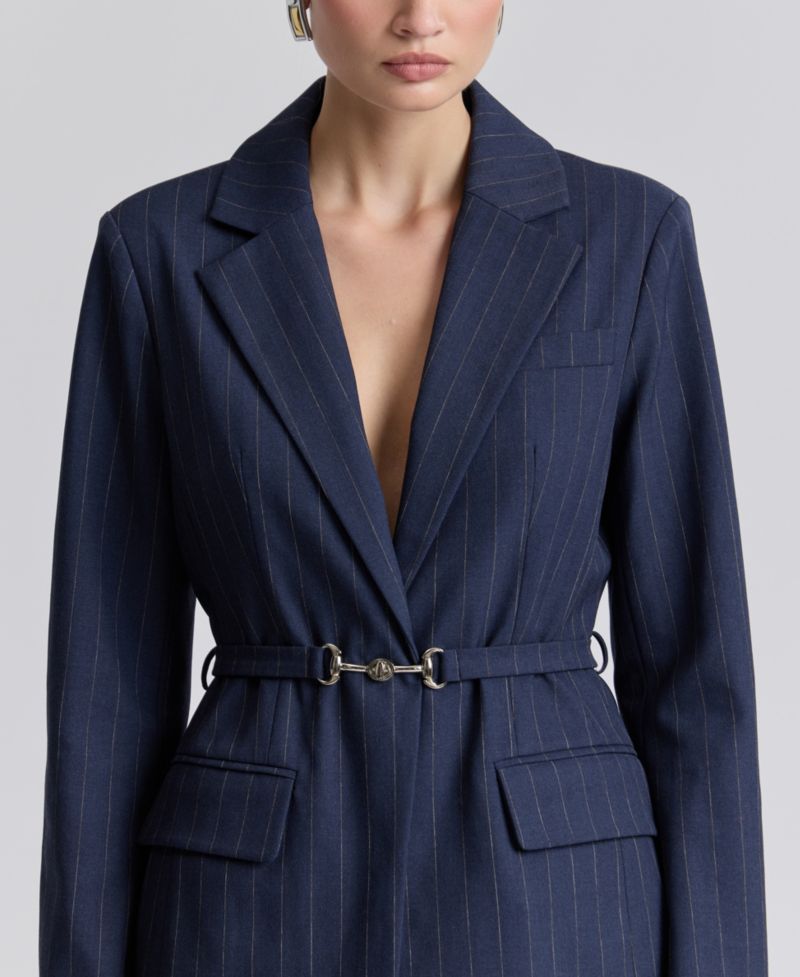 Women's Spread Collar Belted Blazer