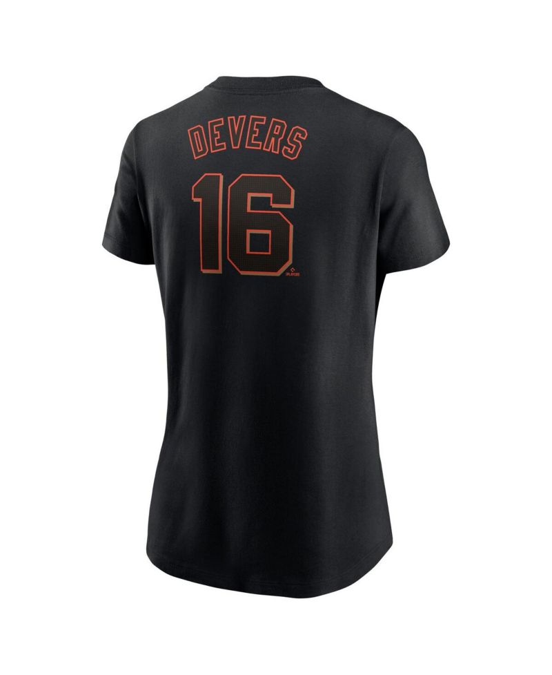 Women's Rafael Devers Black San Francisco Giants Name & Number T-Shirt