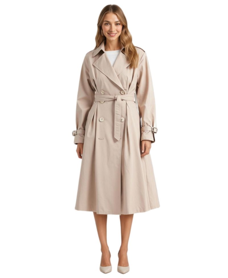 Women's Octavia Double-Breasted Belted Trench Coat