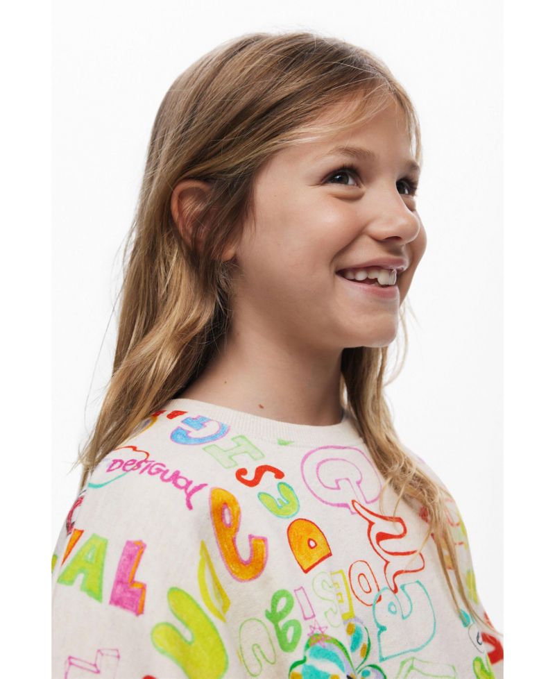 Girls Girls's 3/4 sleeve with lettering sweatshirt