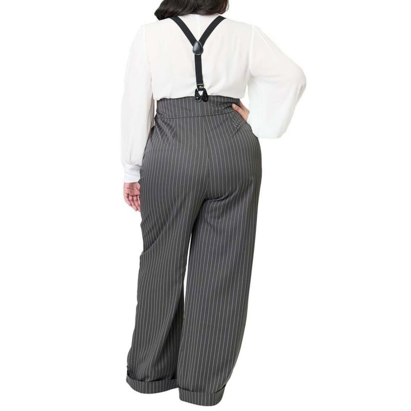 Women's Plus Size Thelma High Waist Suspender Pants