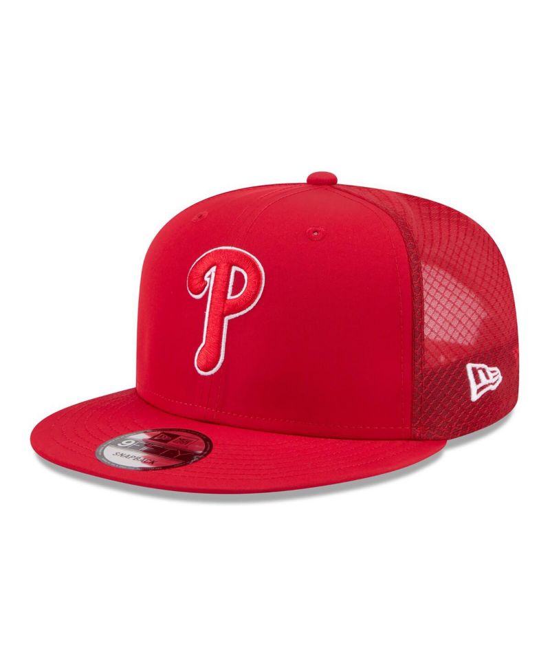 Men's Red Philadelphia Phillies 2026 Batting Practice 9FIFTY Snapback Hat