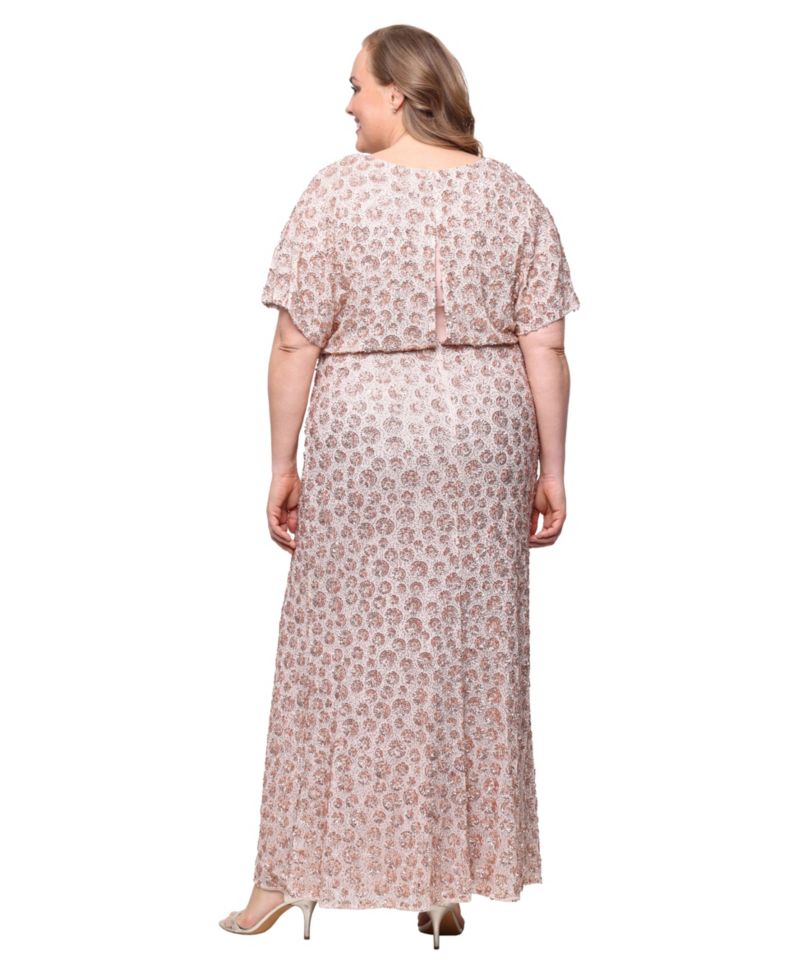 Plus Sequin Blouson Dress