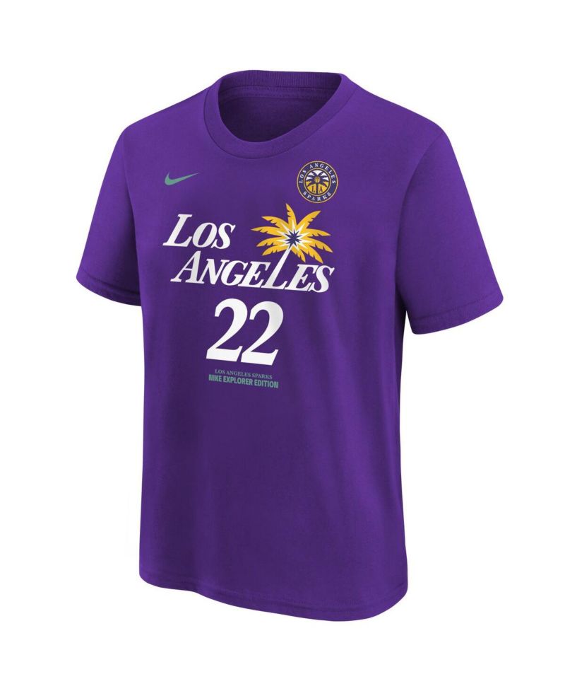 Men's and Woman's Cameron Brink Purple Los Angeles Sparks 2024 WNBA Draft Name & Number T-Shirt