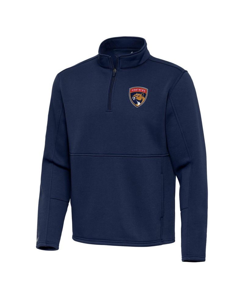 Men's Navy Florida Panthers Twist Quarter-Zip Pullover Jacket