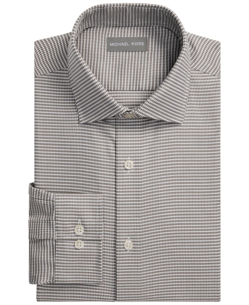 Men's Passport Ultra Stretch Gingham Check Spread-Collar Dress Shirt