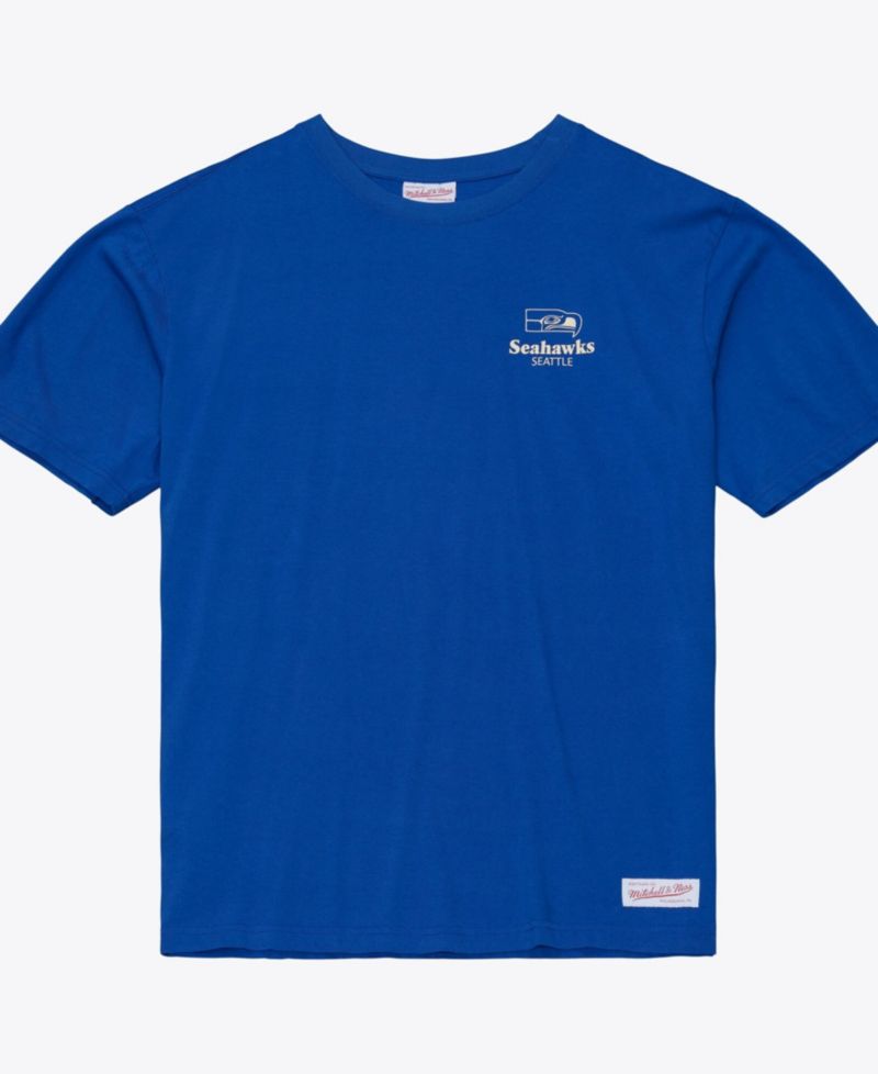 Men's Royal Seattle Seahawks Core Essentials Micro Logo T-Shirt