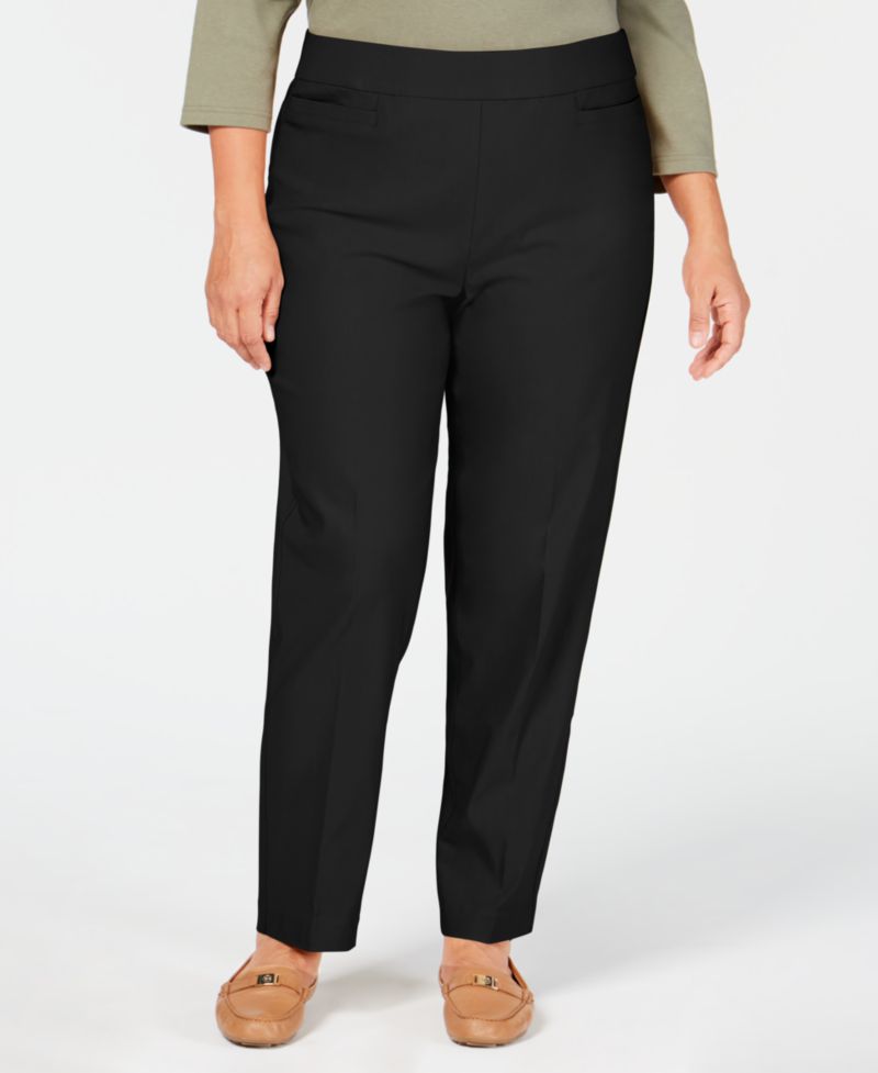 Plus Size Classic Allure Tummy Control Pull-On Average Length Pants