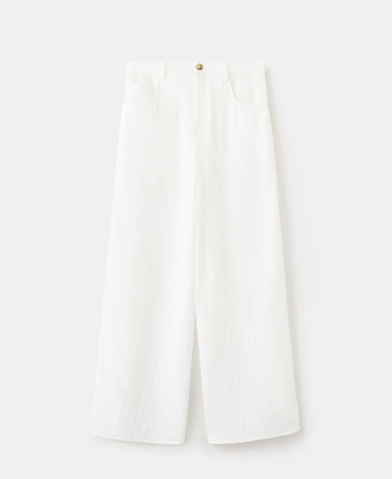 Women's Straight Mid-Rise Double Gauze Pants