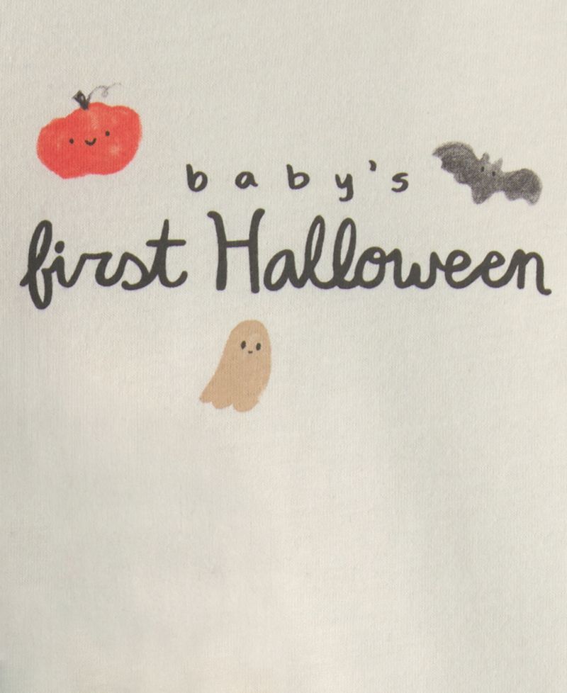 Baby Boys' and Baby Girls' Baby's First Halloween Long-Sleeve Bodysuit and Pants, 2-Piece Set