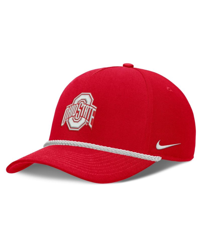 Men's and Women's Scarlet Ohio State Buckeyes Rope Rise Adjustable Hat