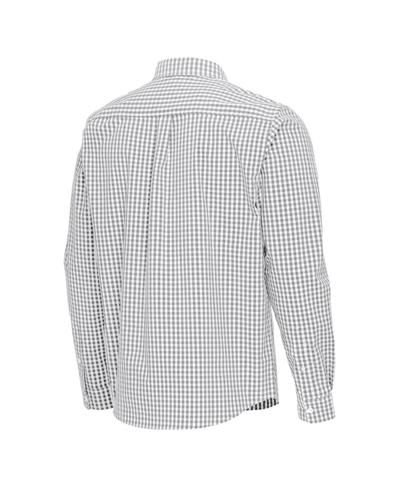 Men's Gray Texas Tech Red Raiders Ellis Woven Tri-Blend Long Sleeve Button-Down Shirt