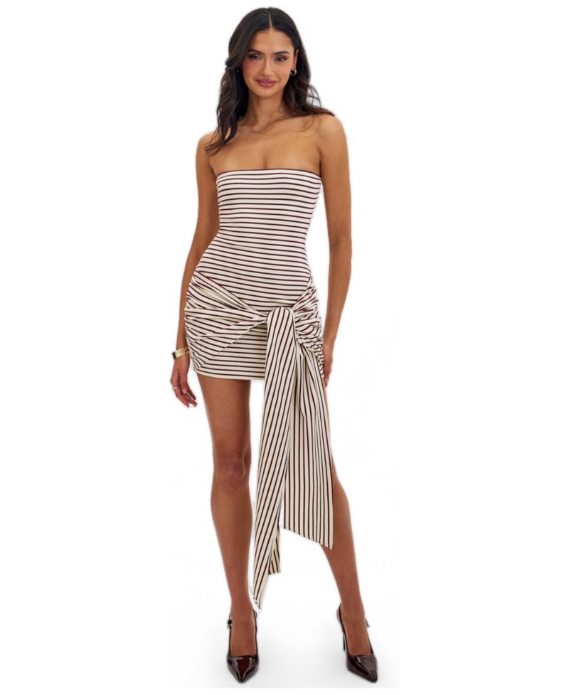 Women's Tommie Strapless Striped Mini Dress