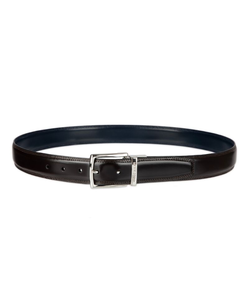 32MM Men's Two-in-One Reversible Leather Dress Belt