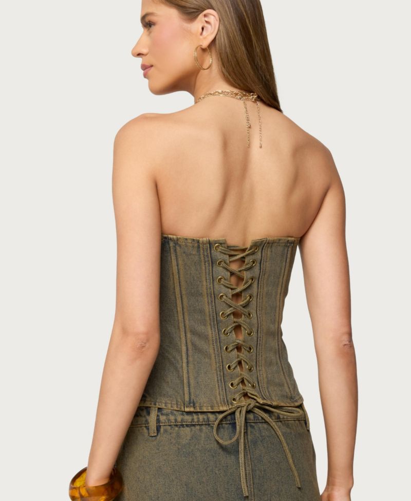 Women's Camelia Strapless Denim Corset