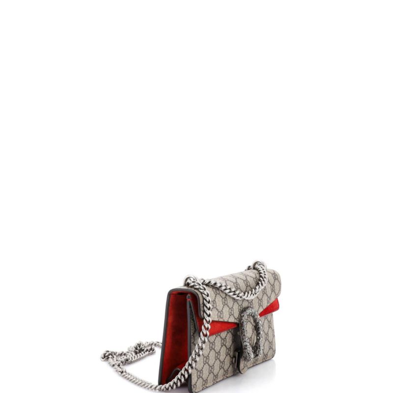 Small Dionysus Bag GG Coated Canvas with Crystal Embellished Metal